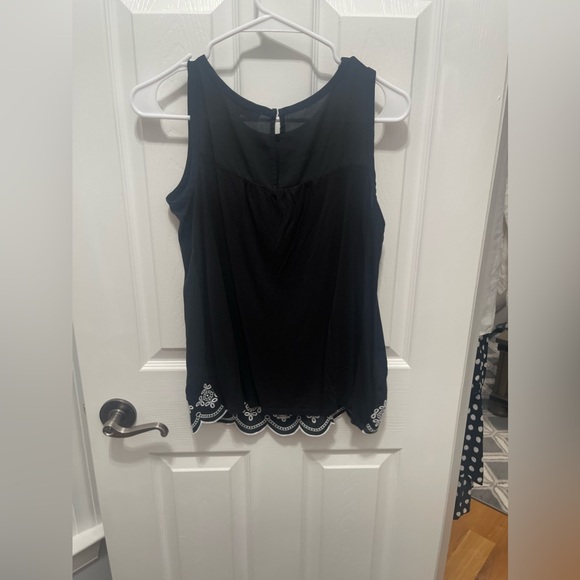 Loft sleeveless top xsmall black and white - Picture 5 of 12